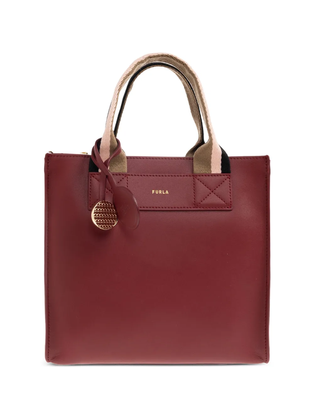 Furla S Divide leather tote bag - Rosso