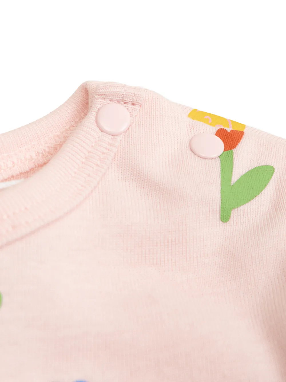  Stella Mccartney Kids Floral-pattern Babygrow - Pink 