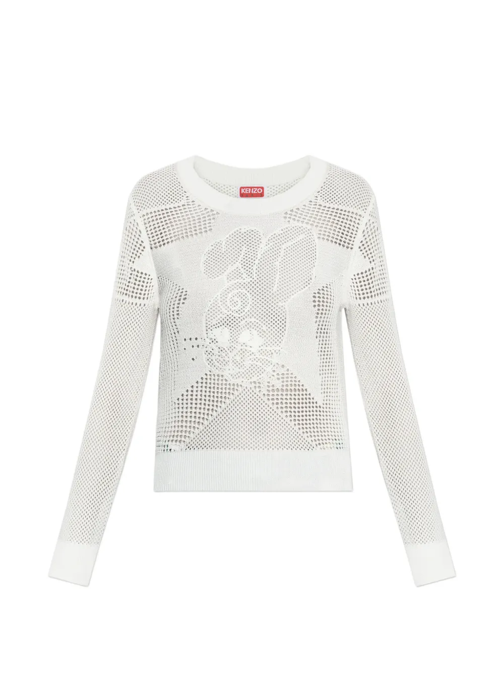 Kenzo rabbit crochet top - Bianco