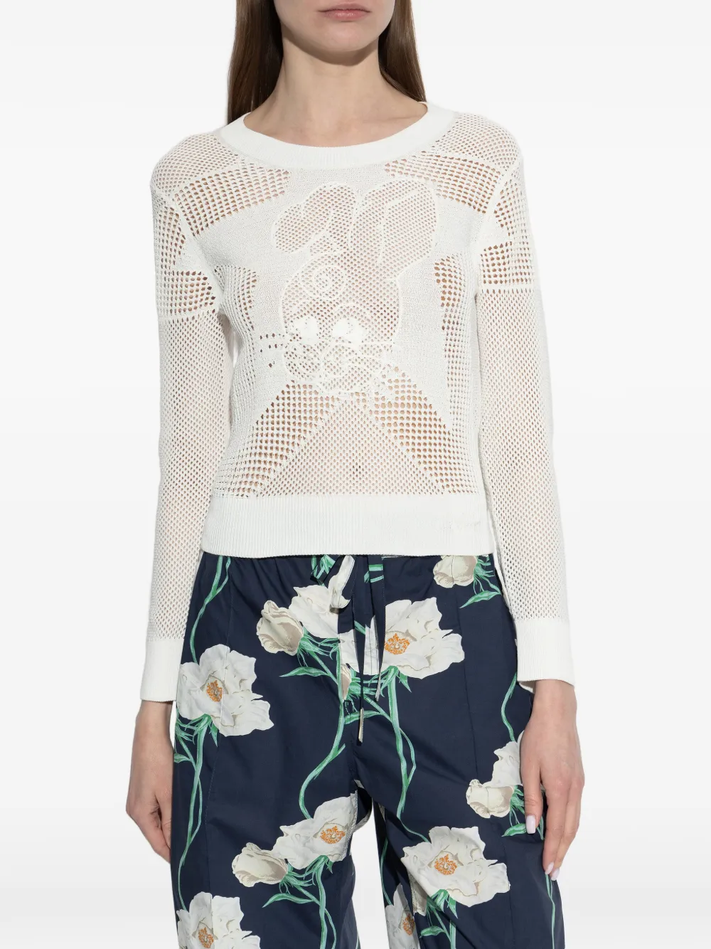 Kenzo Rabbit Crochet Top | White | FARFETCH SG