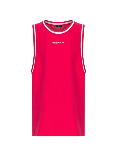 Balmain striped-trim mini dress