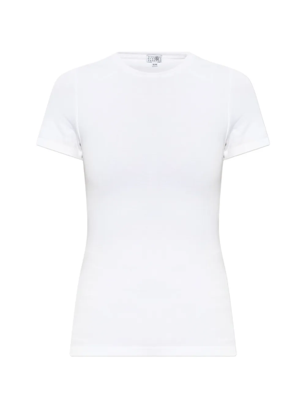 MM6 Maison Margiela ribbed-knit T-shirt - Bianco