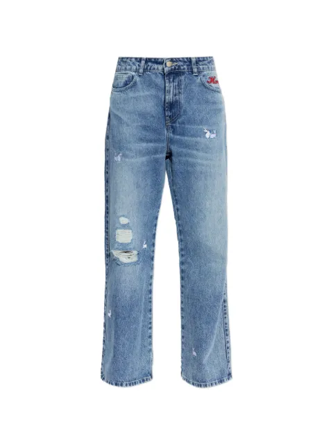 CARNE BOLLENTE jeans con detalles bordados
