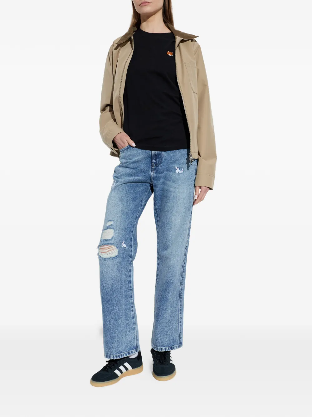  Carne Bollente Embroidered-detail Jeans - Blue 