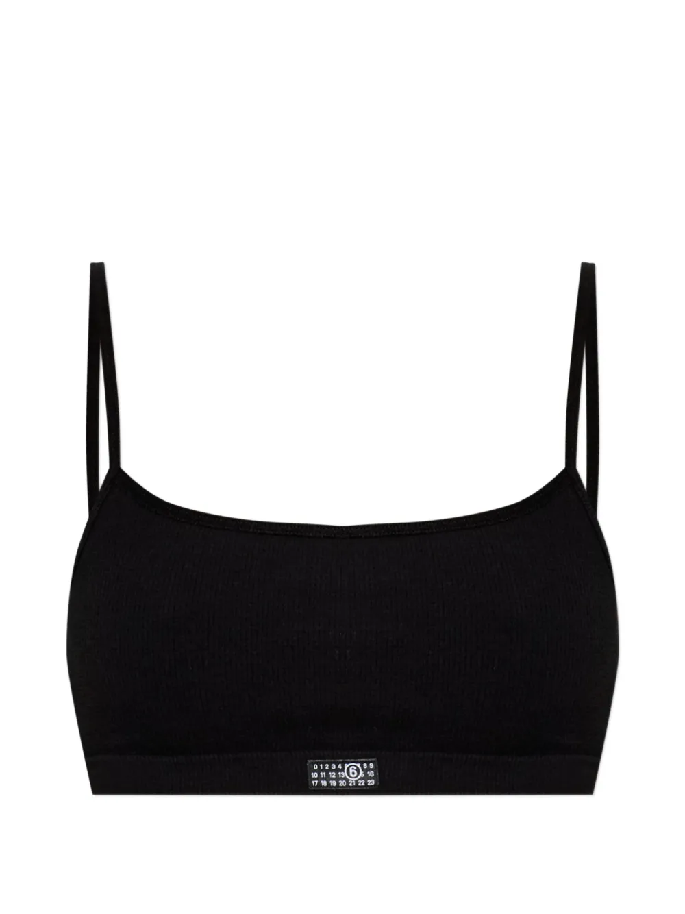 MM6 Maison Margiela Reggiseno con grafica numerica - Nero