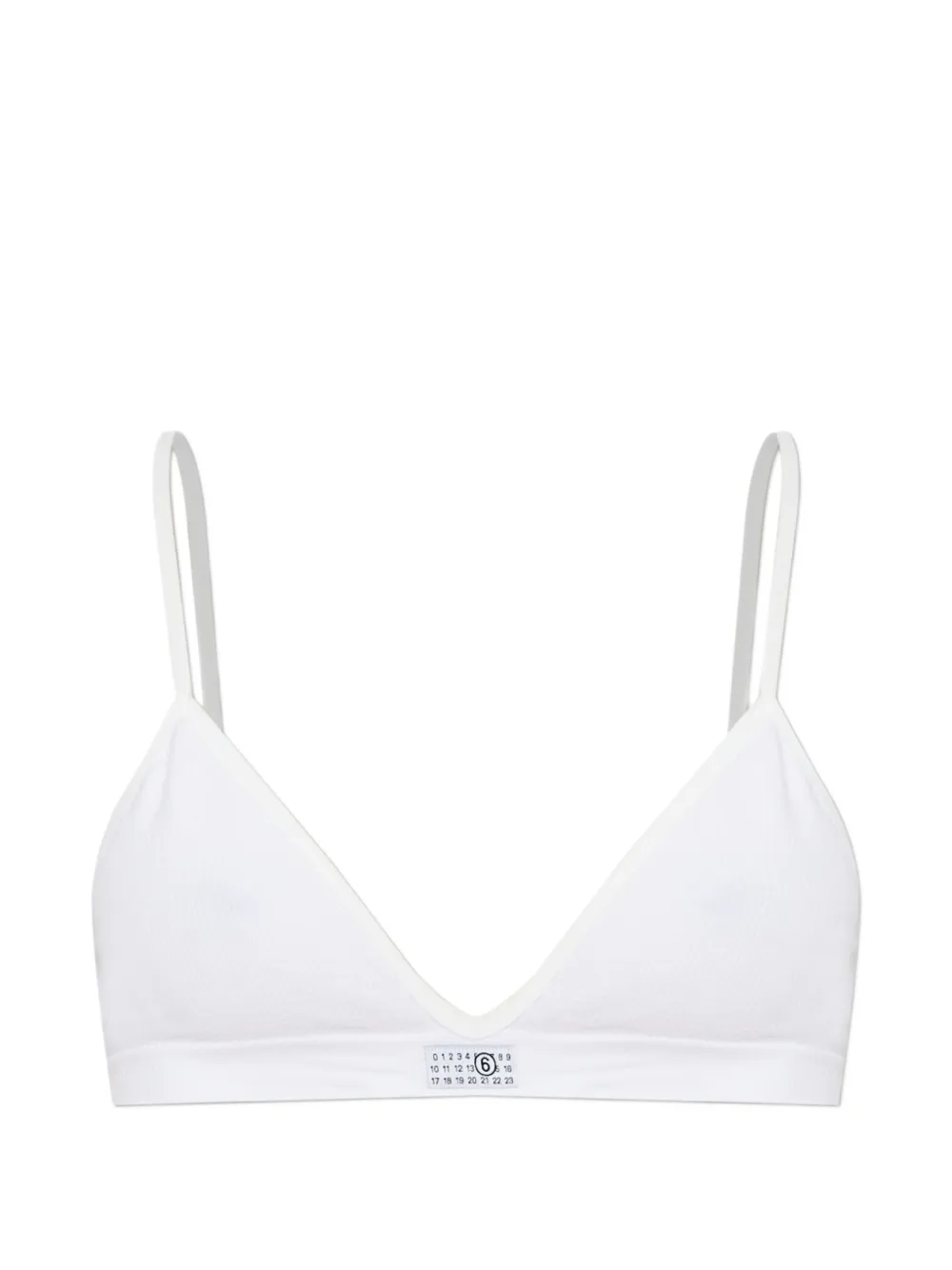 MM6 Maison Margiela label triangle bra - Bianco
