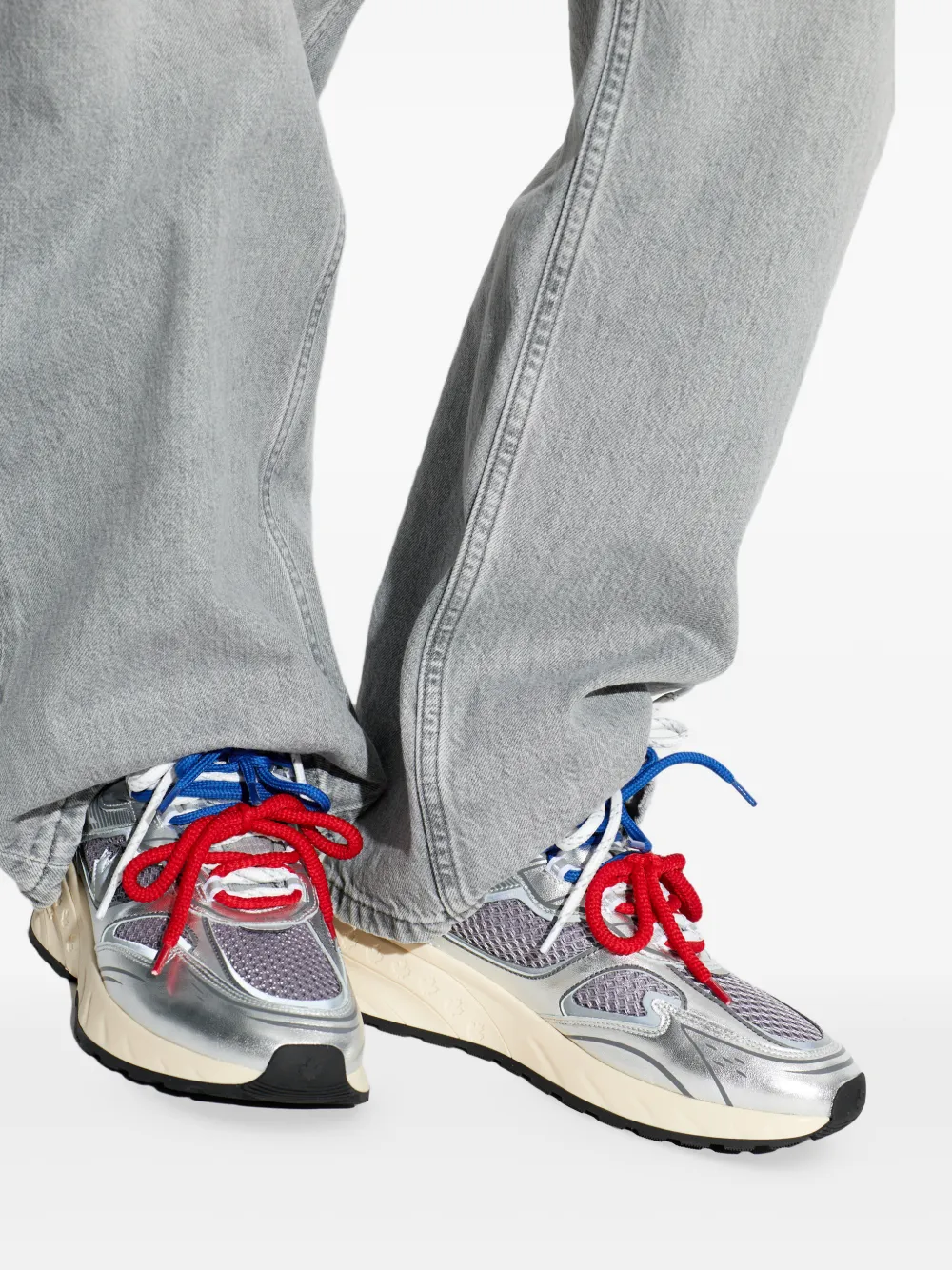 DSQUARED2 Sprinter neakers met vlakken en mesh Zilver