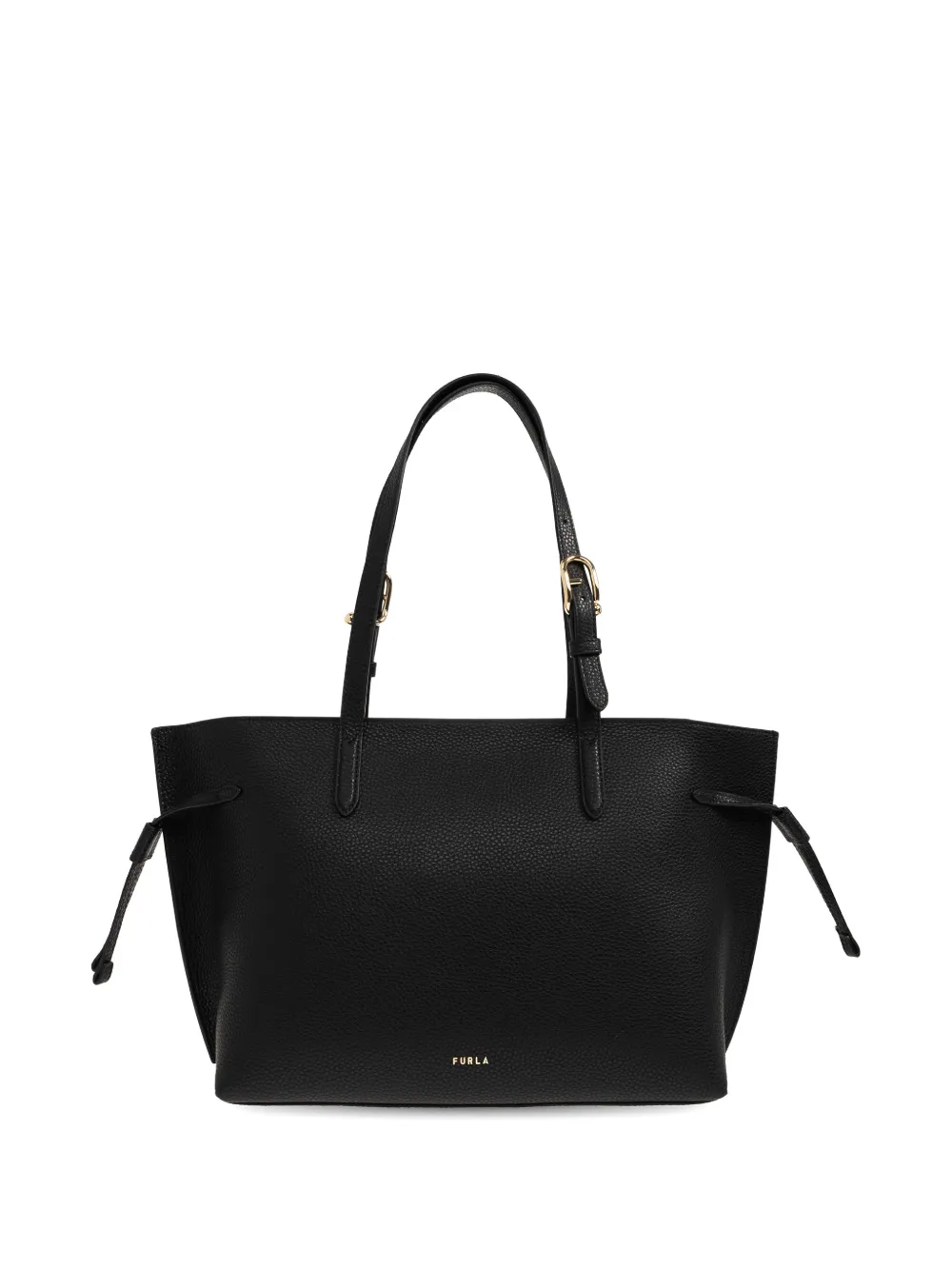 Furla Ava grote leren shopper Zwart