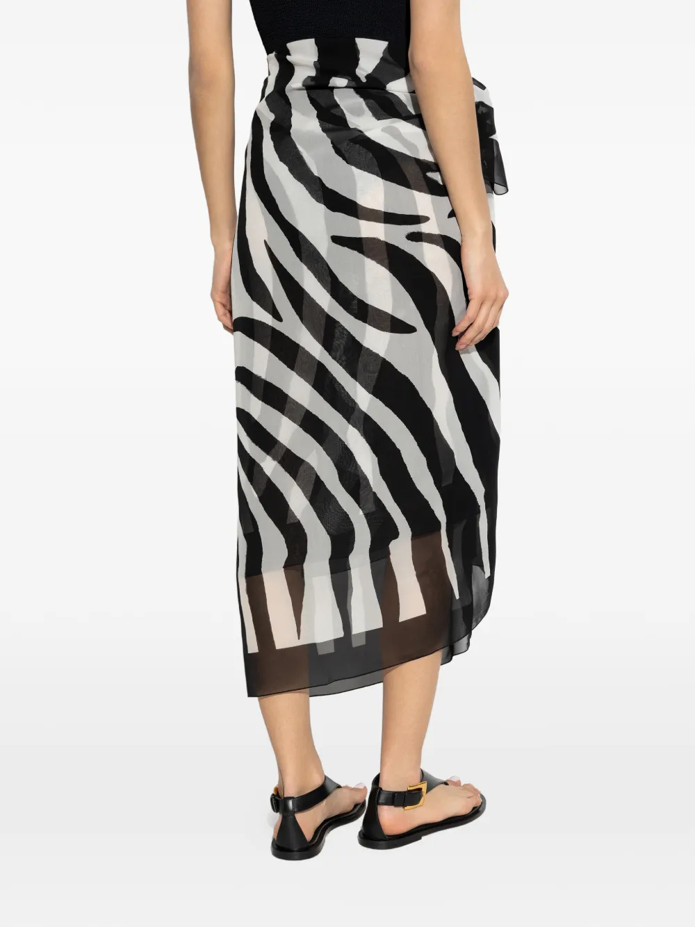 Balmain Rok met zebraprint Zwart