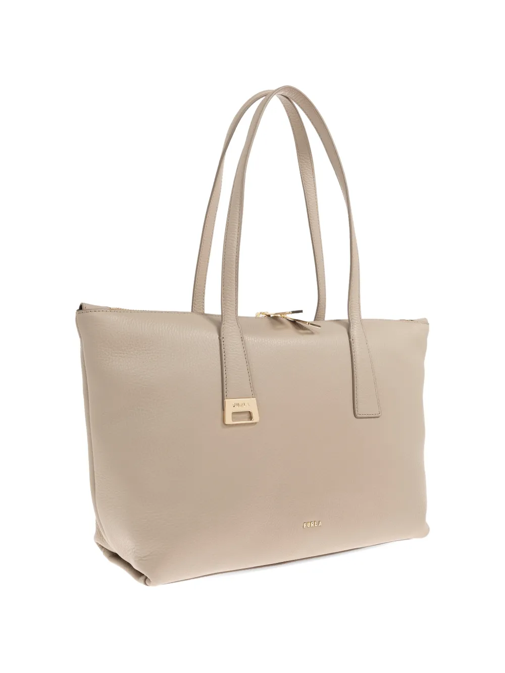 Furla Leren shopper Beige