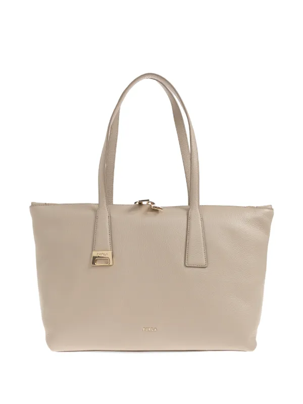 Furla Olivia レザー ハンドバッグ | ニュートラル | FARFETCH JP