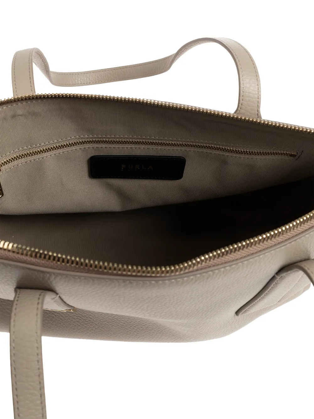 Furla Leren shopper Beige