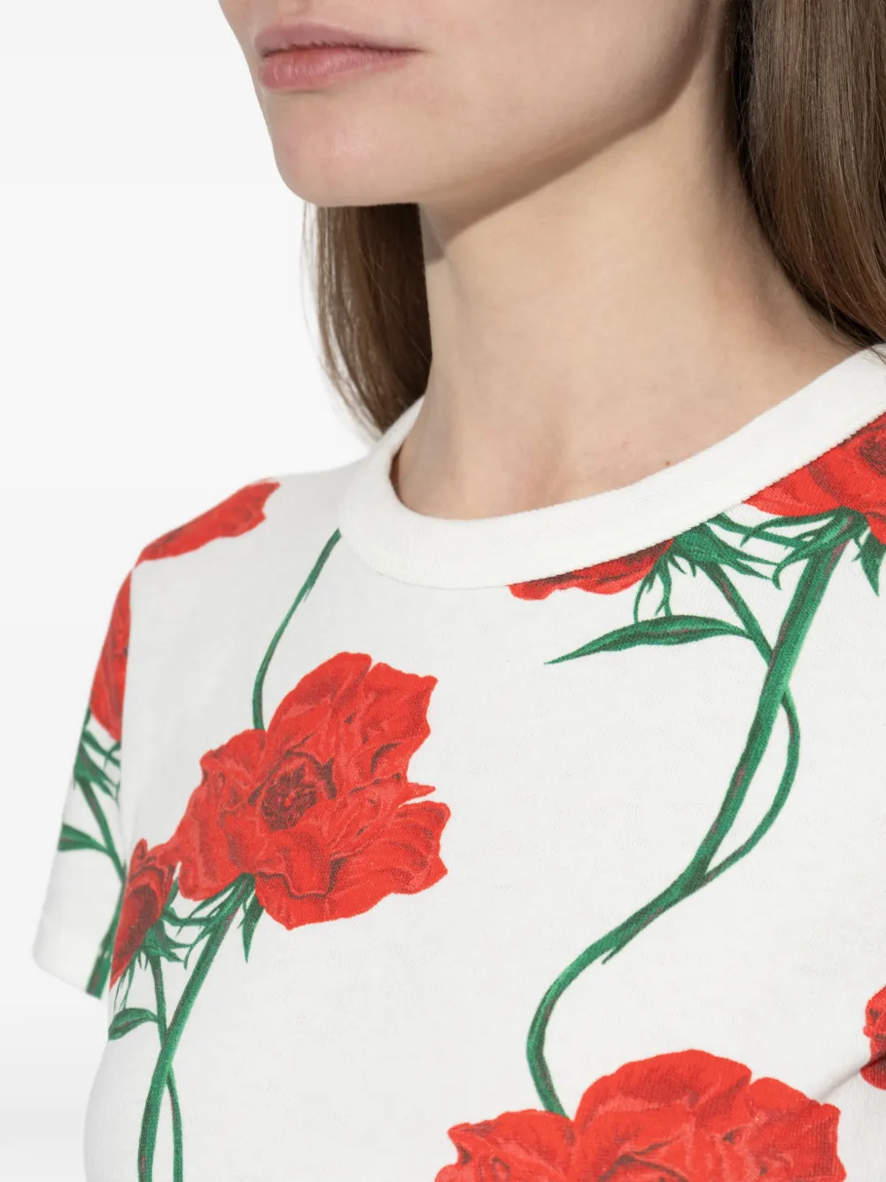 Kenzo T-shirt met bloemenprint Wit