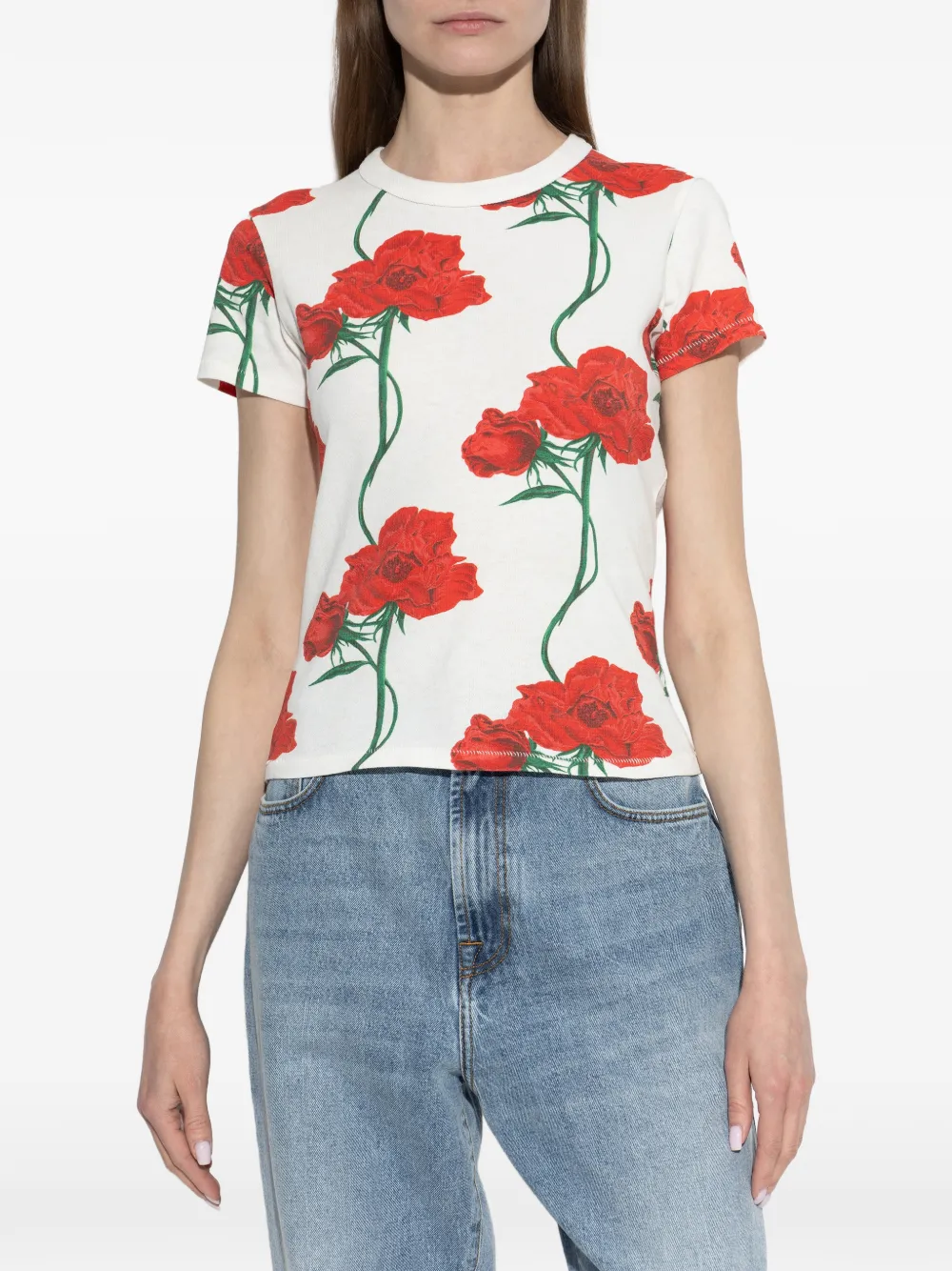 Kenzo T-shirt met bloemenprint Wit