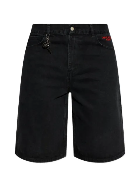 CARNE BOLLENTE heart-embroidery shorts