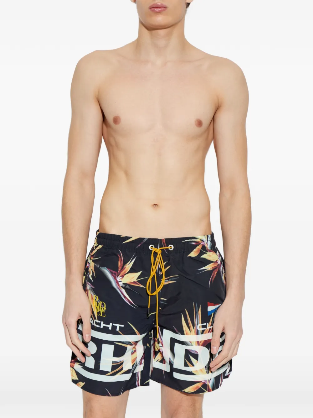  Rhude Drawstring Swim Shorts - Black 