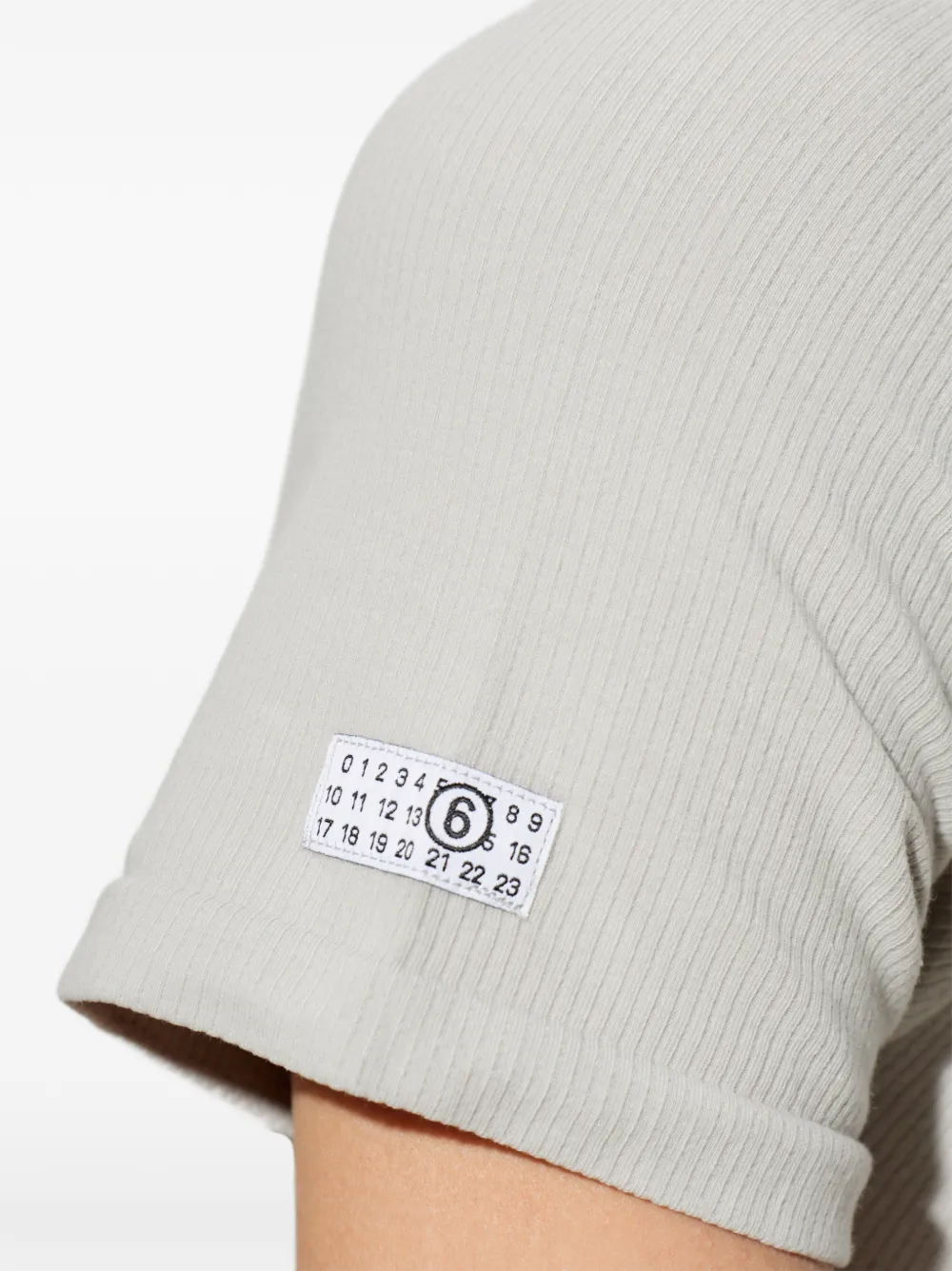 MM6 Maison Margiela Geribbeld T-shirt Grijs