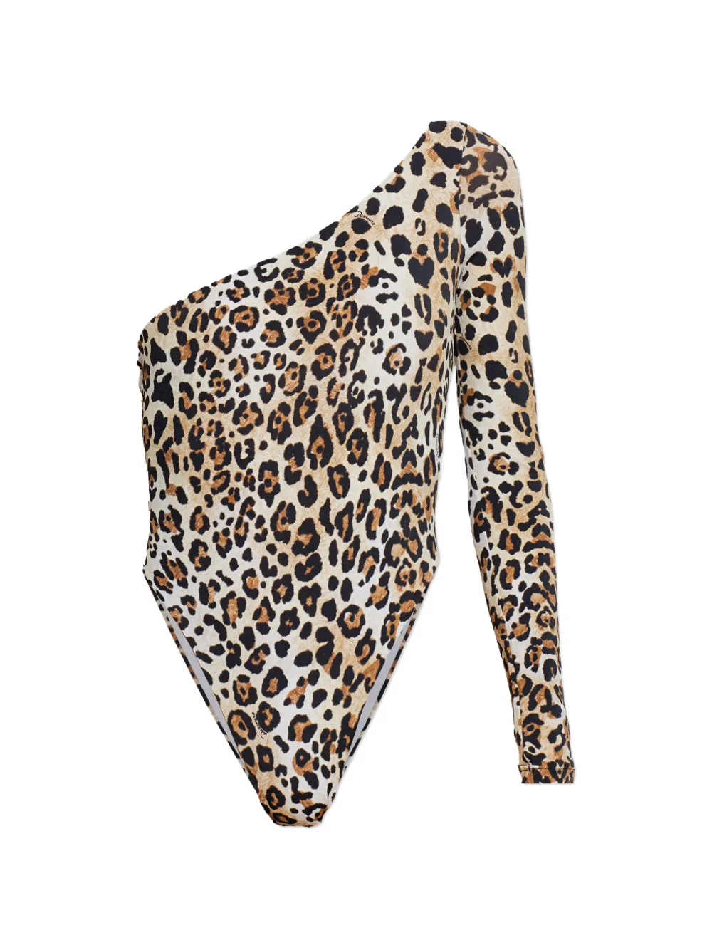 DSQUARED2 one-sleeve animal-print body - Toni neutri