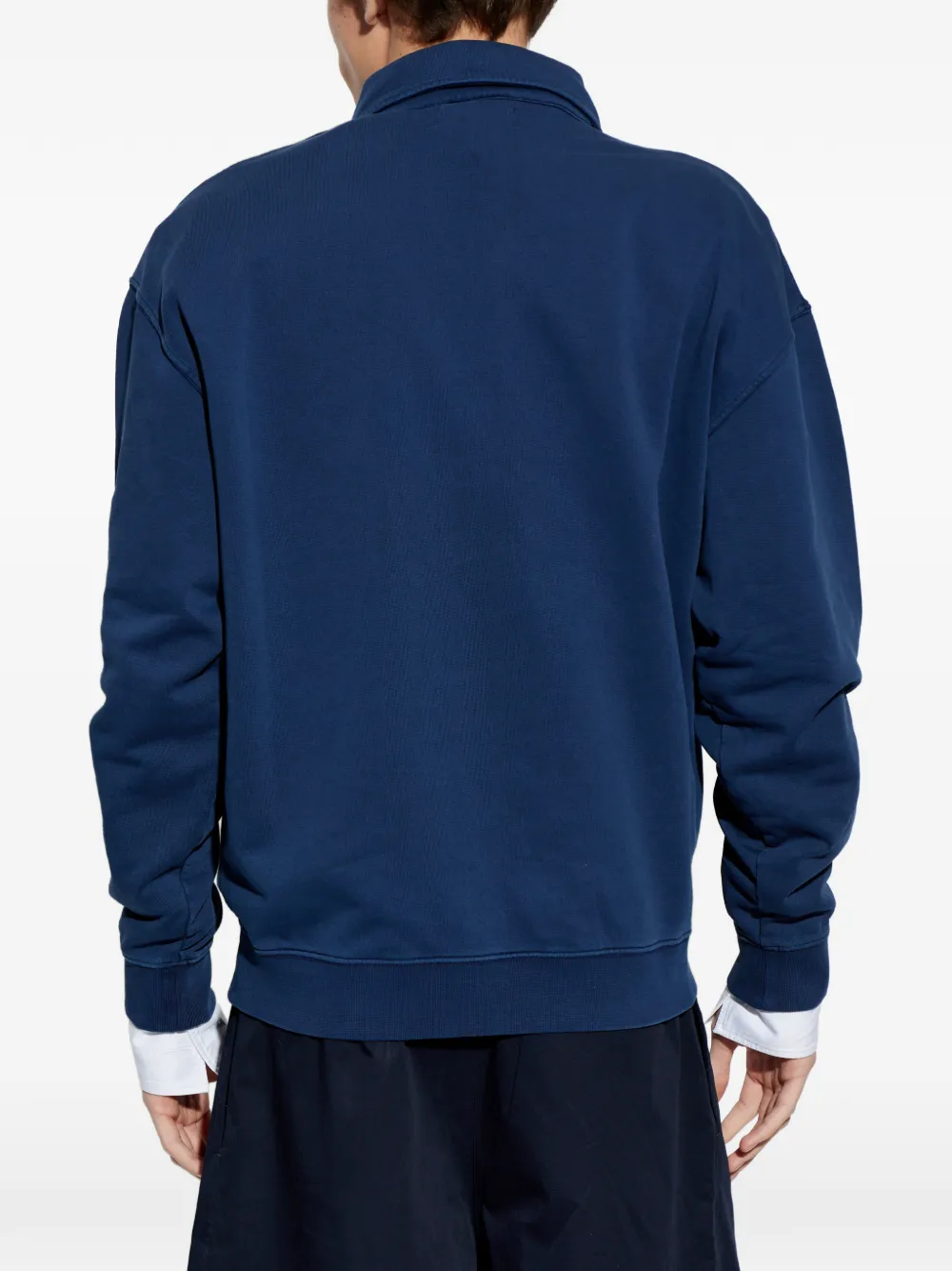 CARNE BOLLENTE Poloshirt met halve knoop Blauw