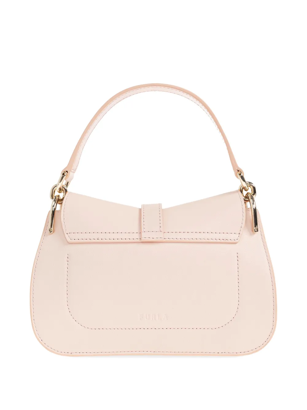 Furla Flow leren mini-shopper met gesp Roze