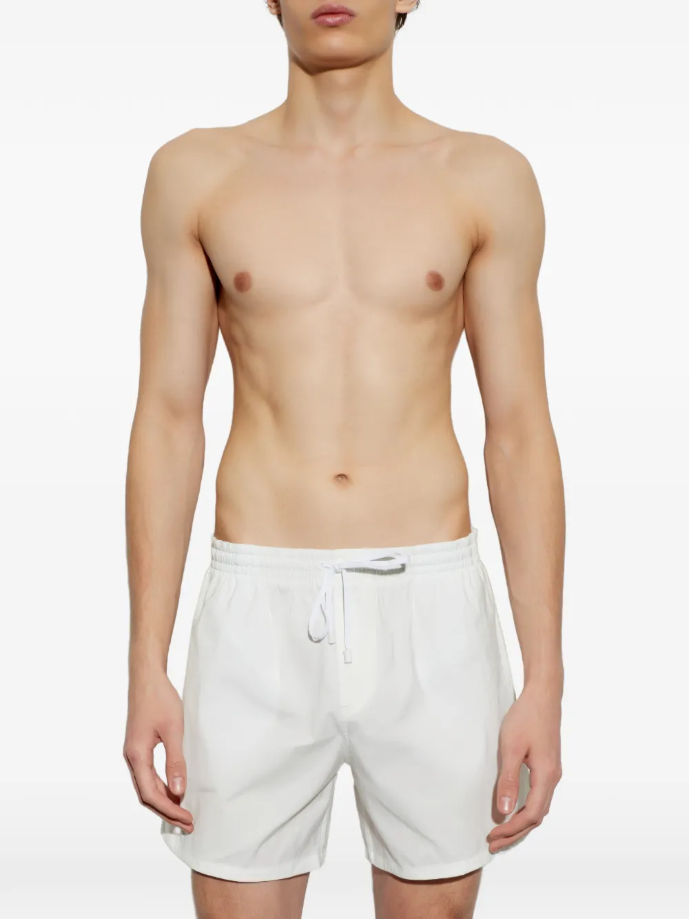  Balmain Logo-embroidered Swim Shorts - White 