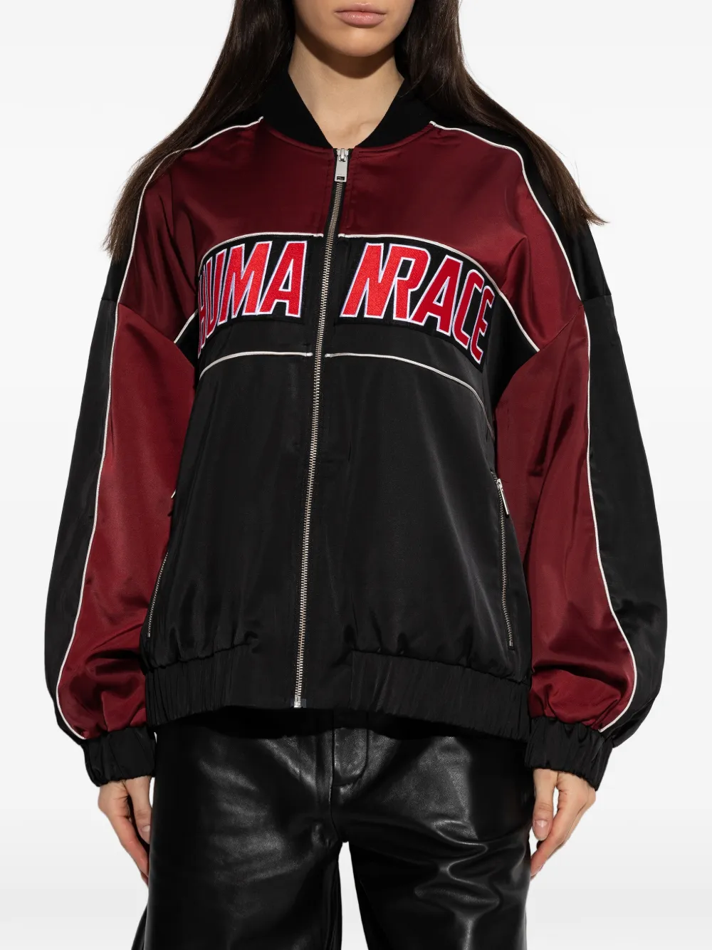  Gestuz Panelled Bomber Jacket - Black 