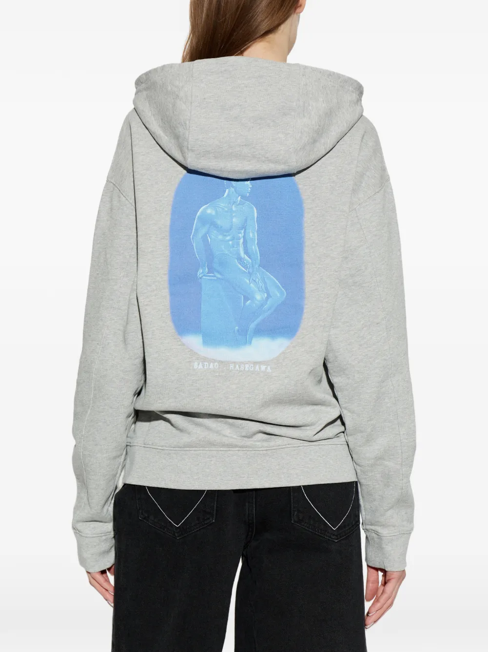 CARNE BOLLENTE Hoodie met grafische print Grijs