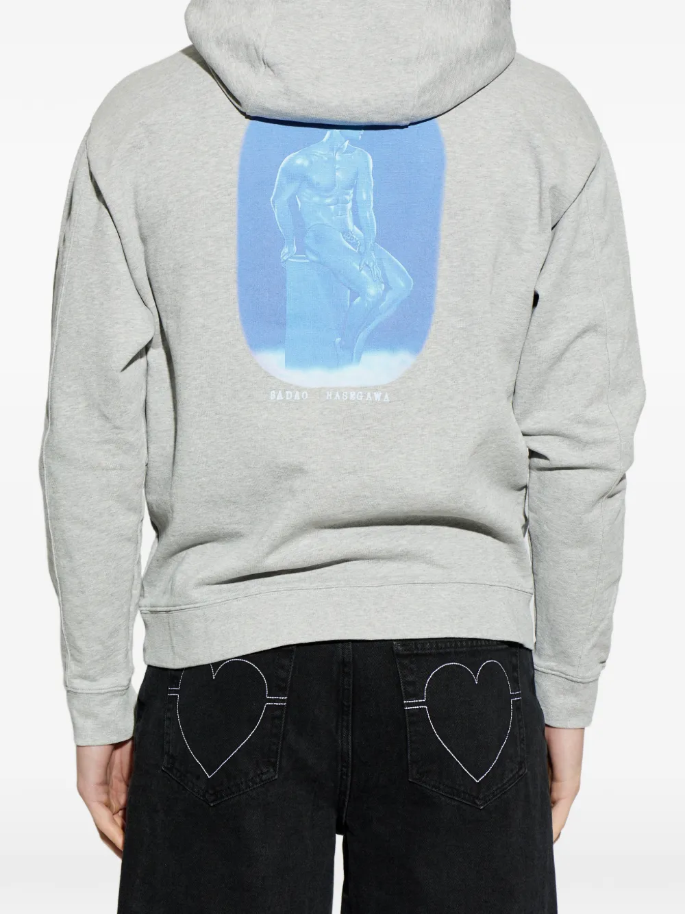 CARNE BOLLENTE Hoodie met grafische print Grijs
