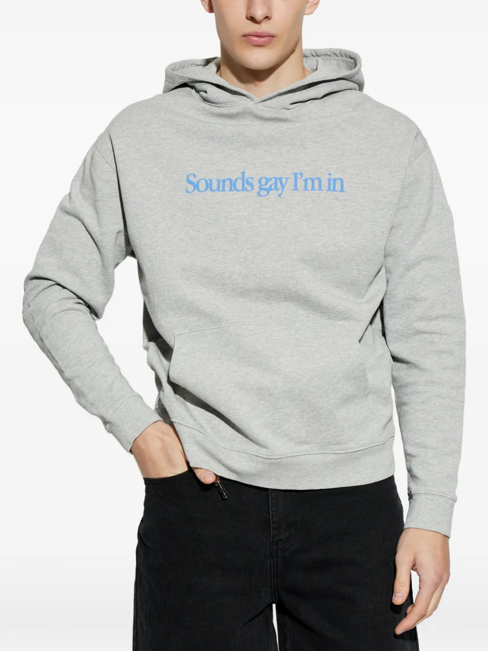 CARNE BOLLENTE Hoodie met grafische print Grijs