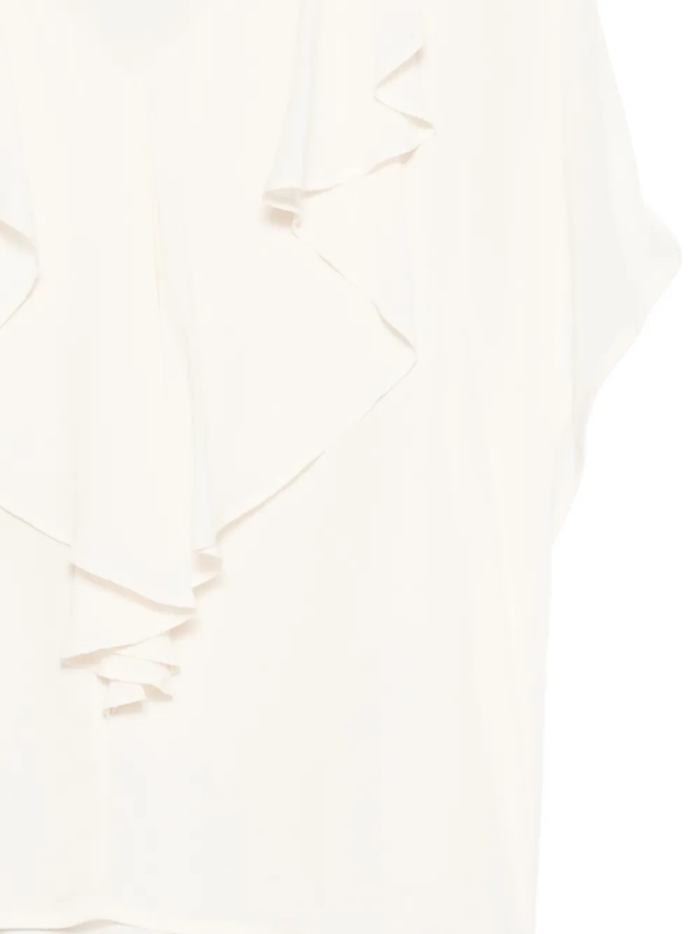  Nude Ruffled Blouse - White 