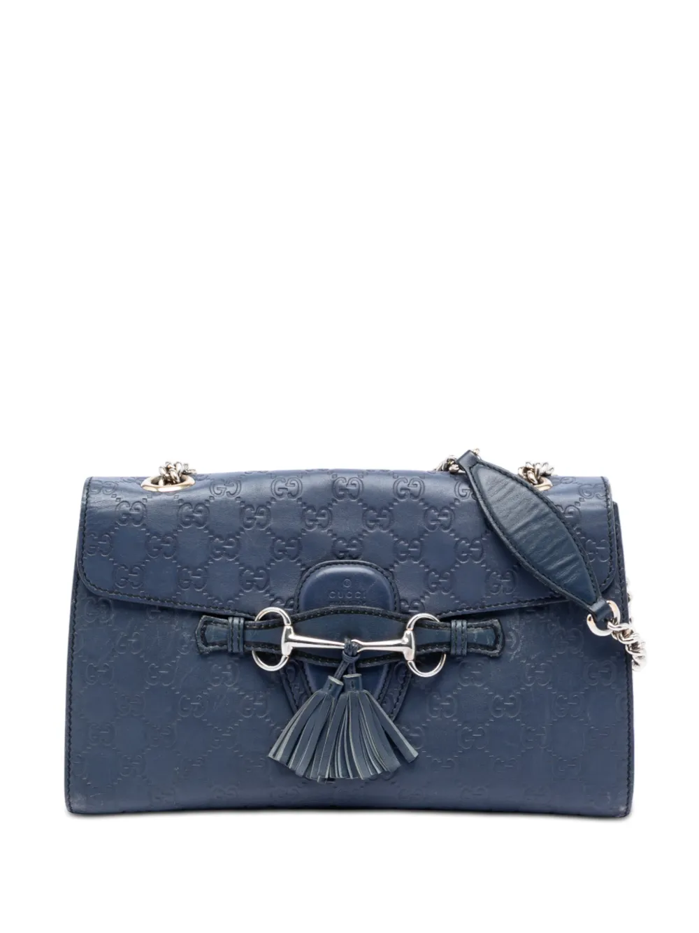 Gucci Pre-Owned 2016-2026 Medium Guccissima Emily shoulder bag - Blu