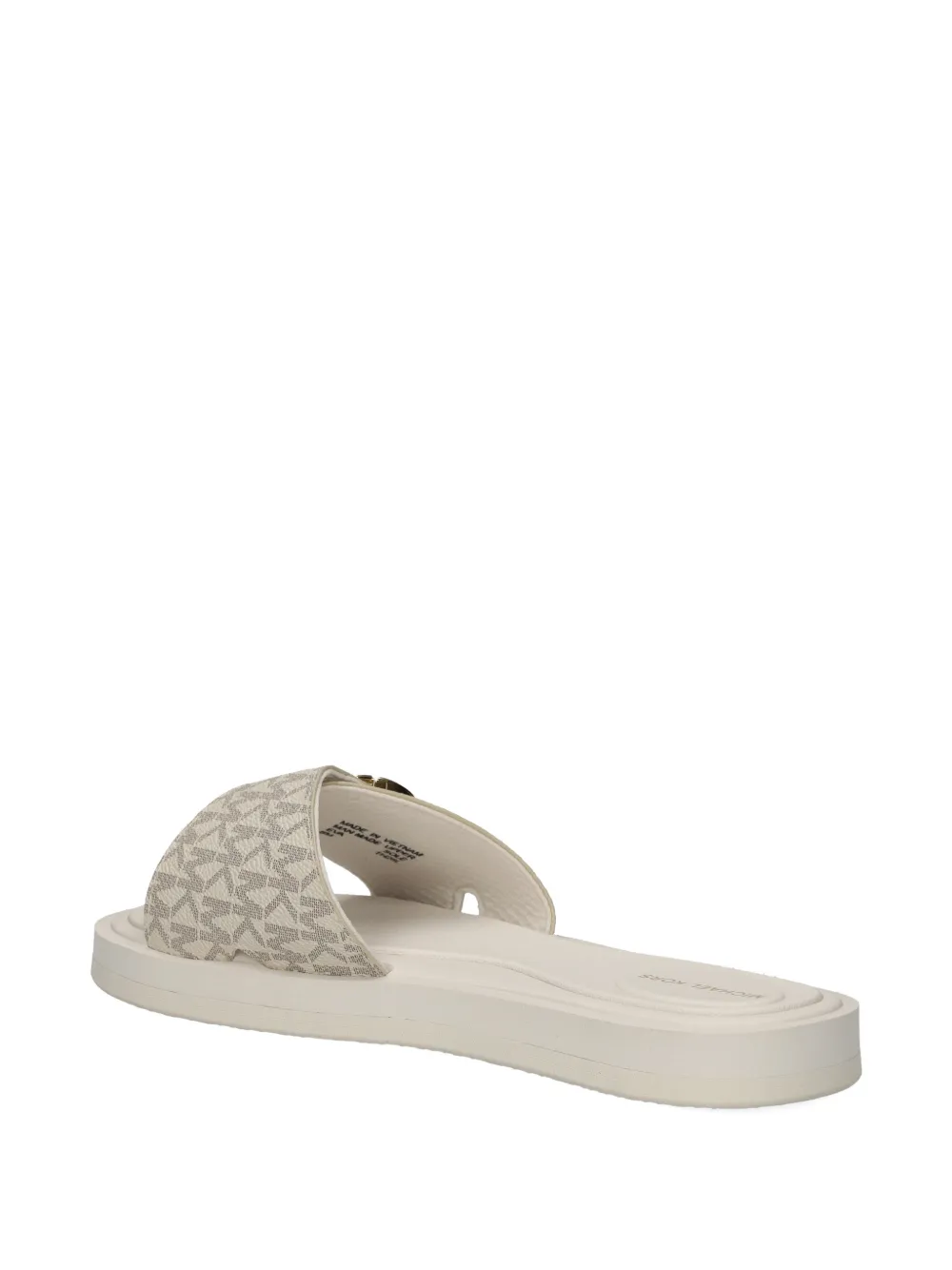 Michael Kors Slippers met logodetail en gesp Beige