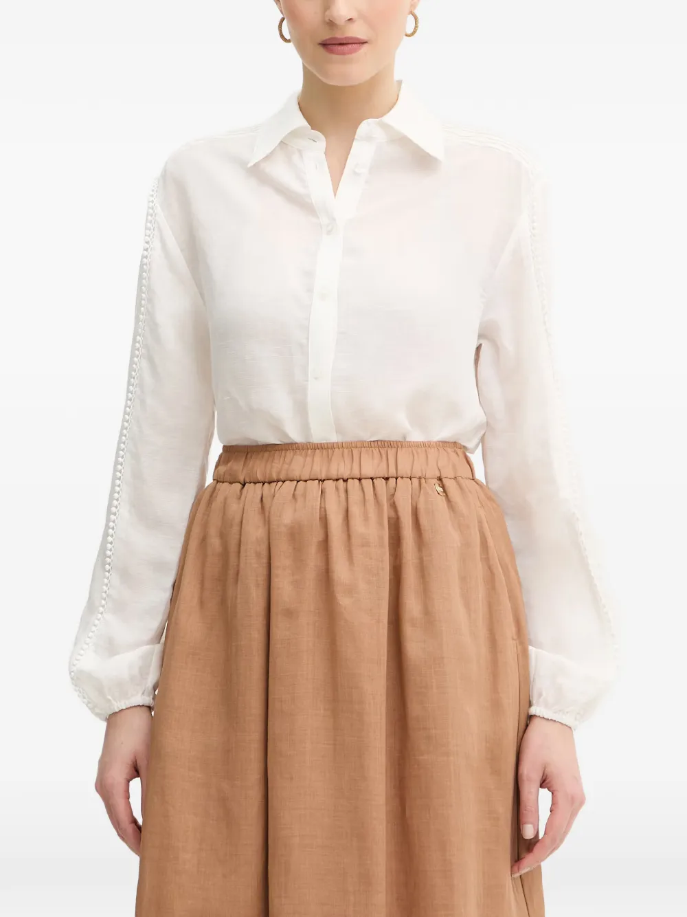 Silvian Heach Farin pompom-detail collared shirt