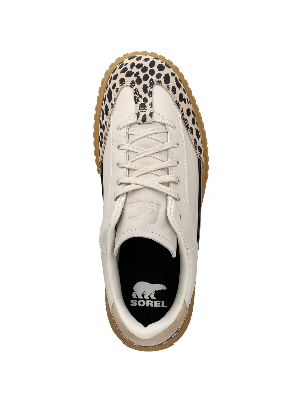SOREL animal print platform sneakers Beige