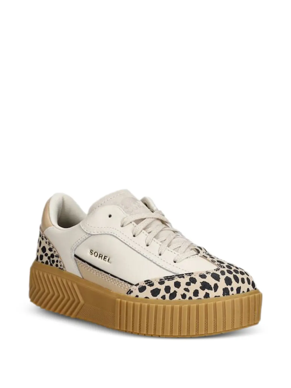 SOREL animal print platform sneakers Beige