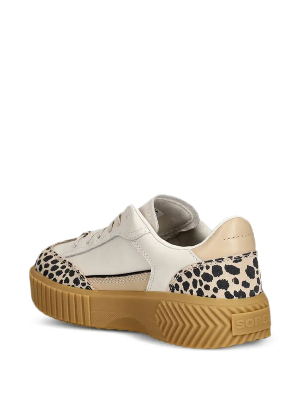 SOREL animal print platform sneakers Beige