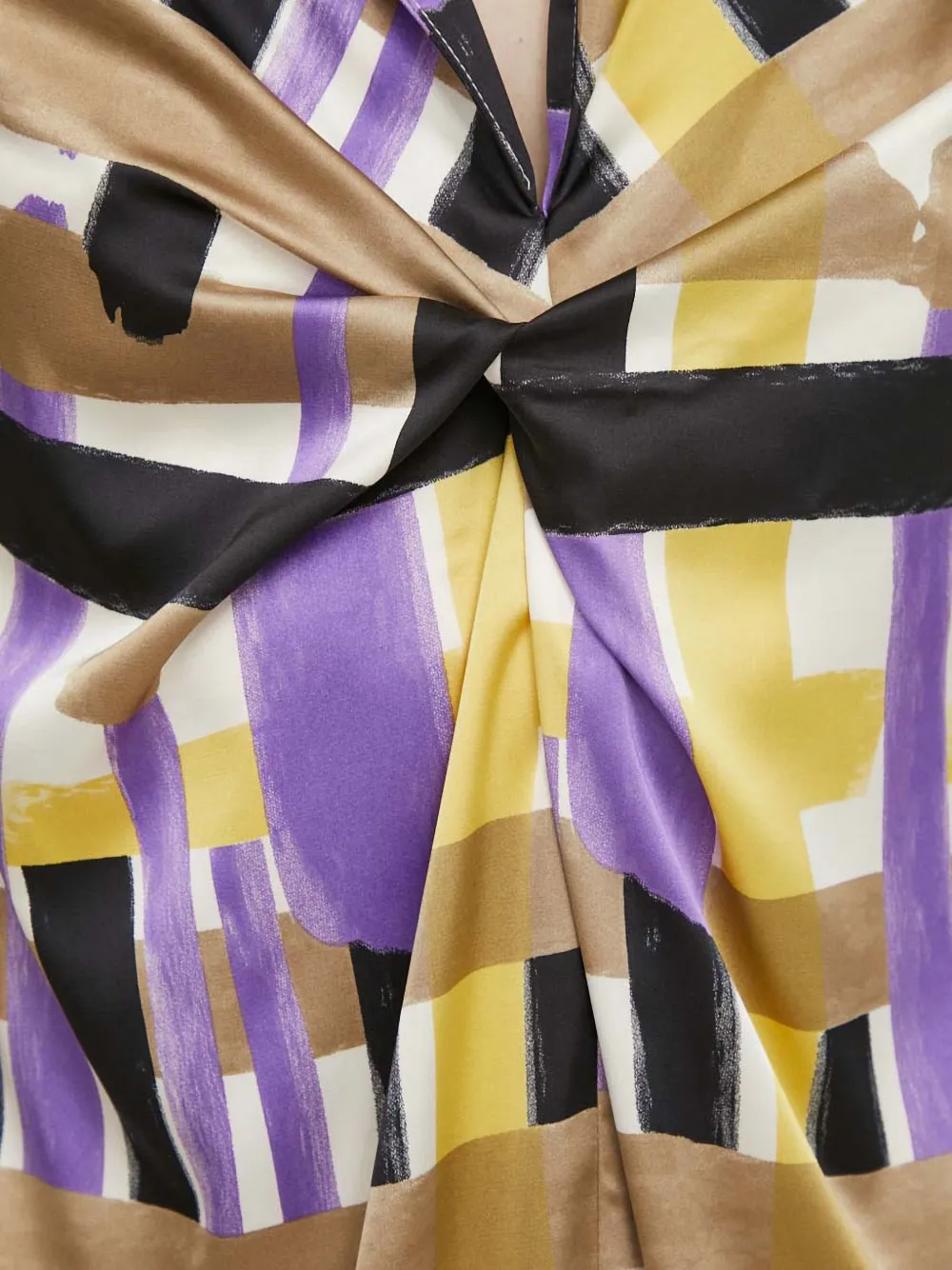 Sisley twisted-print mini dress Paars