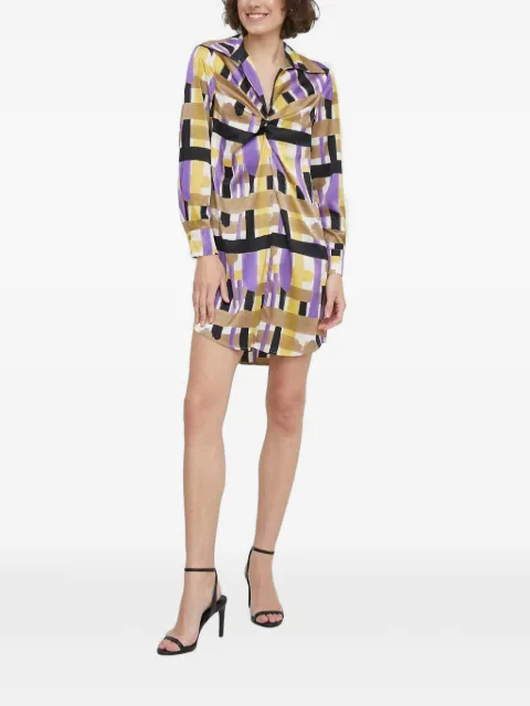 Sisley twisted-print mini dress