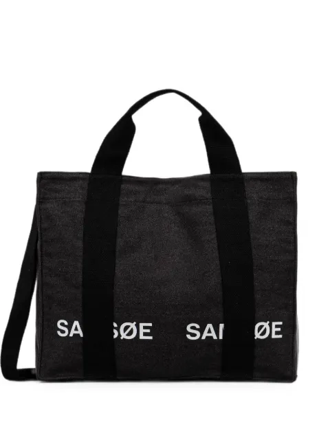 SAMSOE SAMSOE Salucas logo-print canvas tote bag