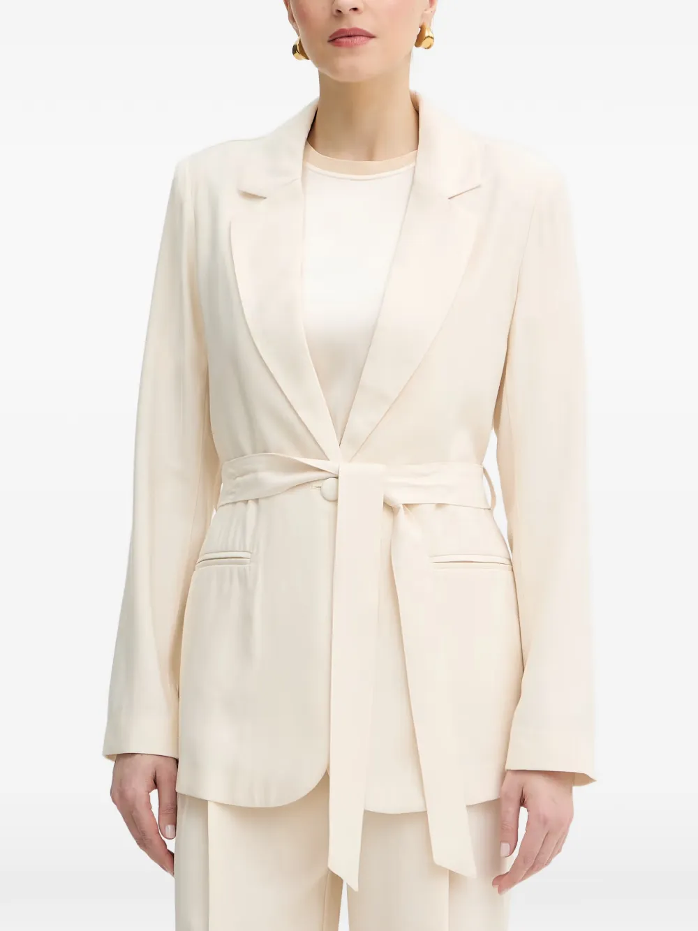 Silvian Heach Blazer met ceintuur Beige