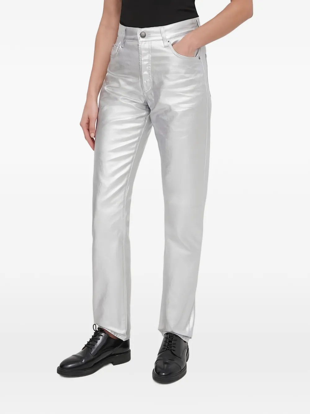 Sisley straight-leg jeans - Argento