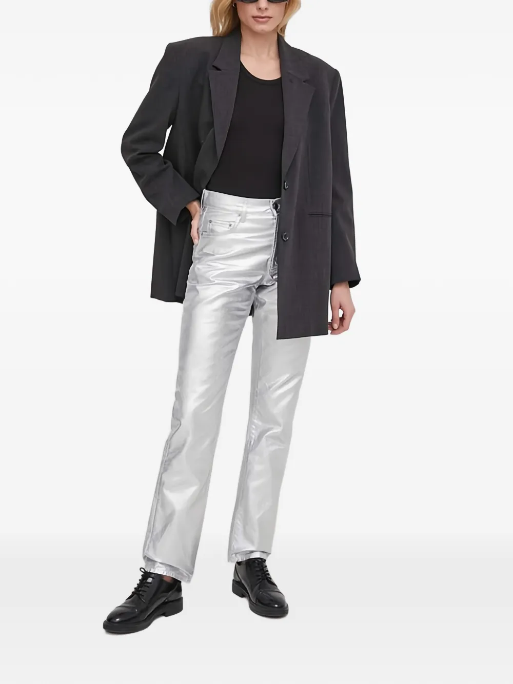  Sisley Vaqueros Rectos - Plateado 