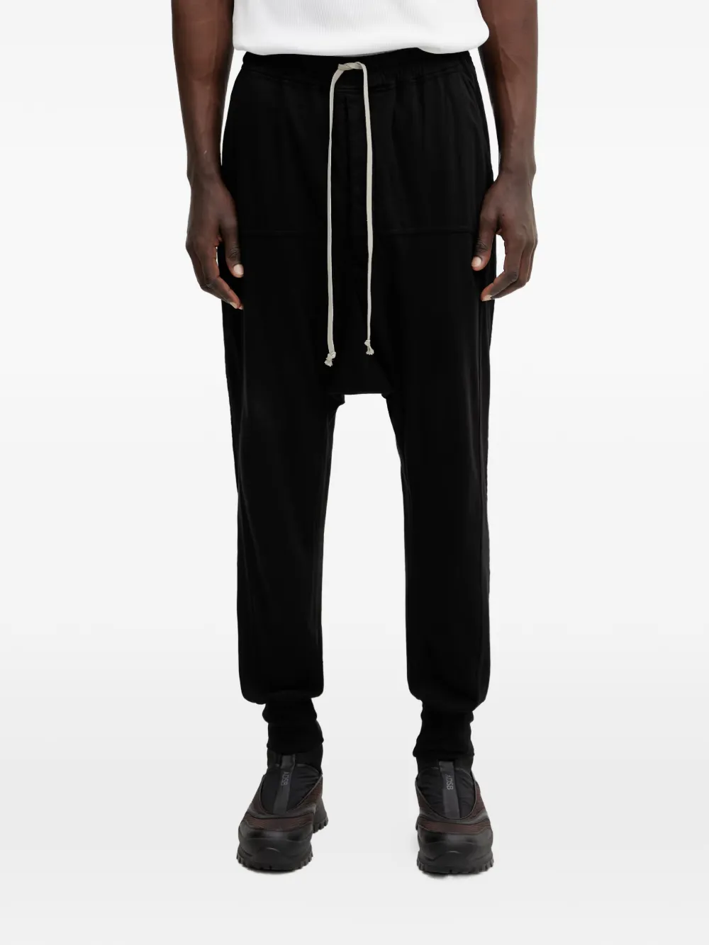Rick Owens DRKSHDW drop-crotch drawstring track pants - Nero