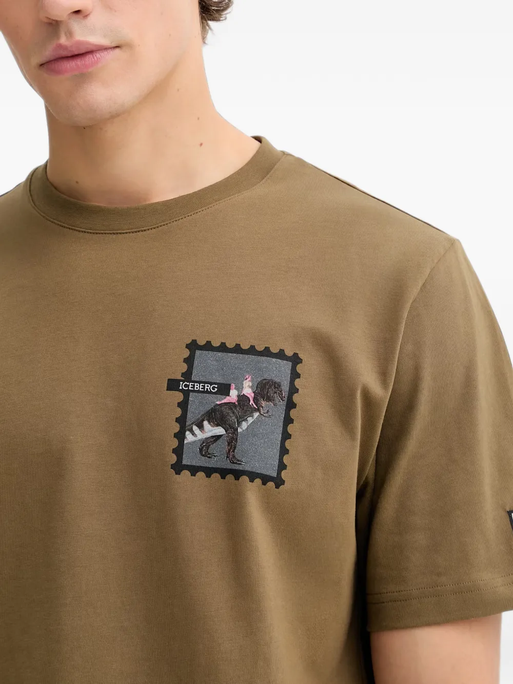Iceberg T-shirt met stempel-patch Groen