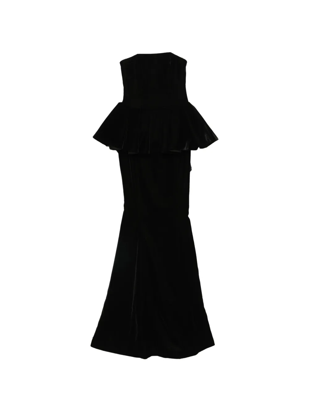 M.Marquise Maria strapless peplum maxi dress - Nero
