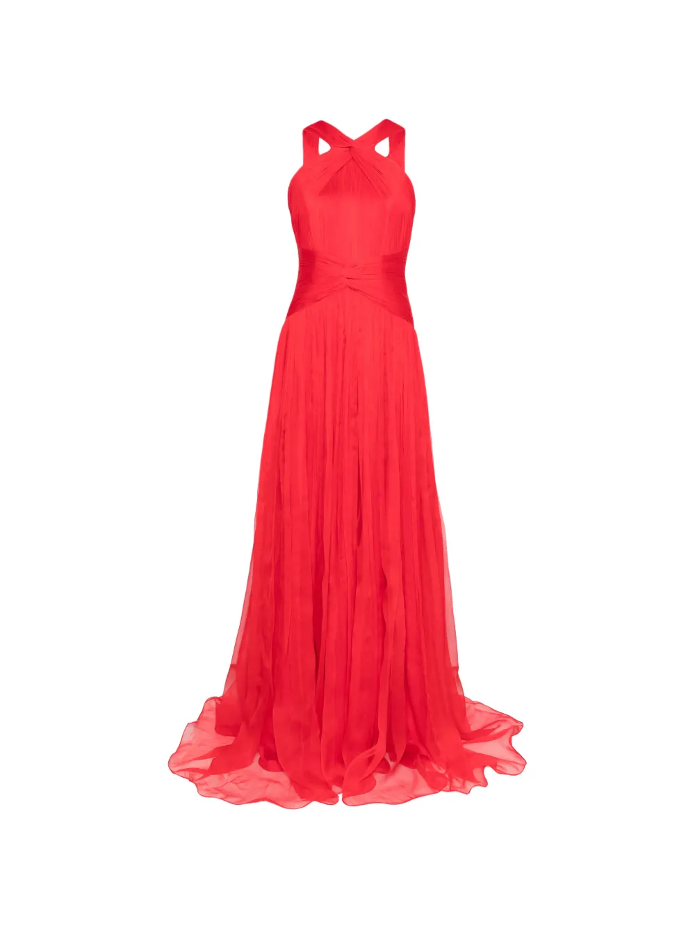 M.Marquise Mayla twisted halterneck maxi dress