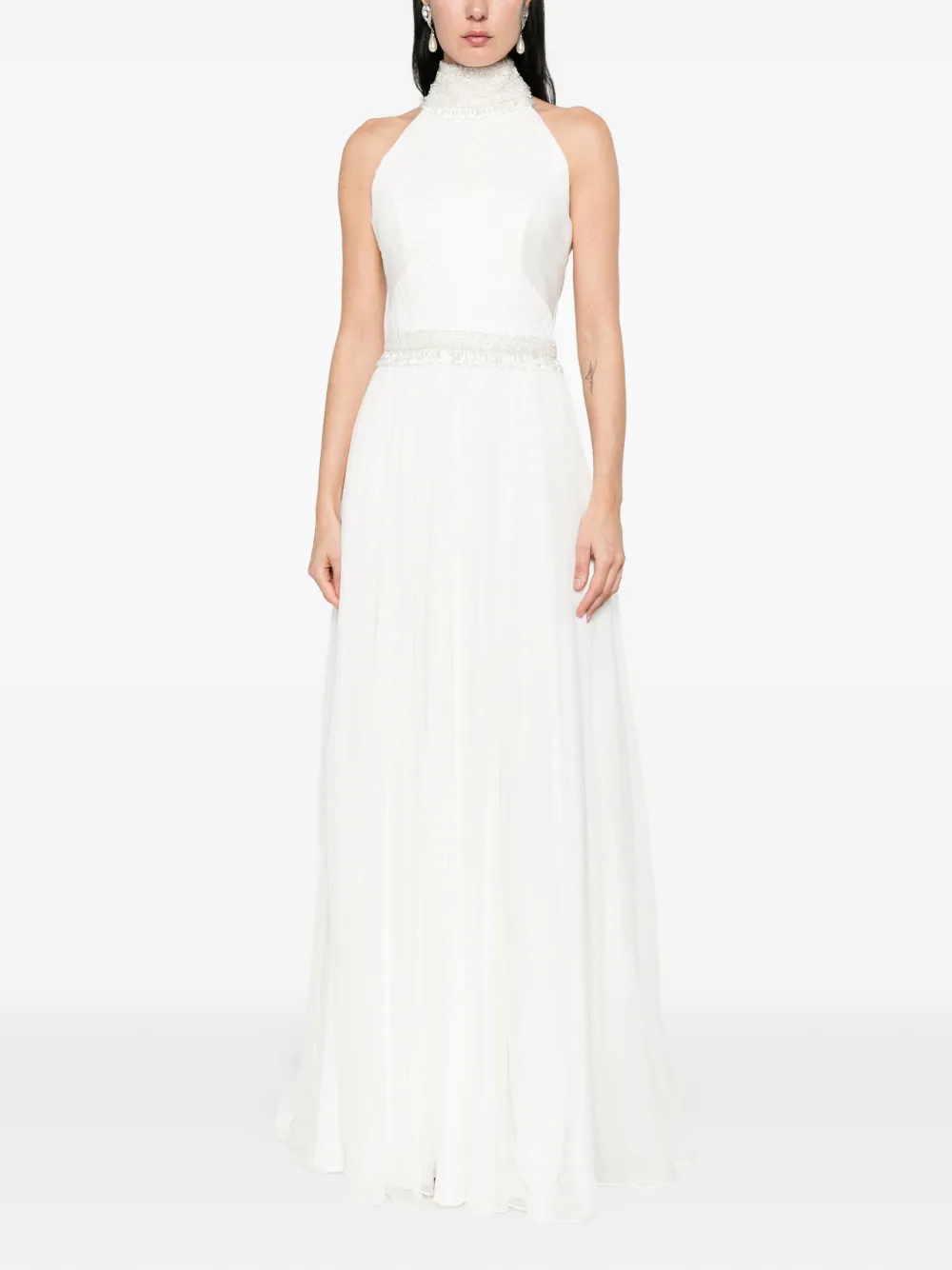  M.marquise Valery Beaded Gown - Neutrals 