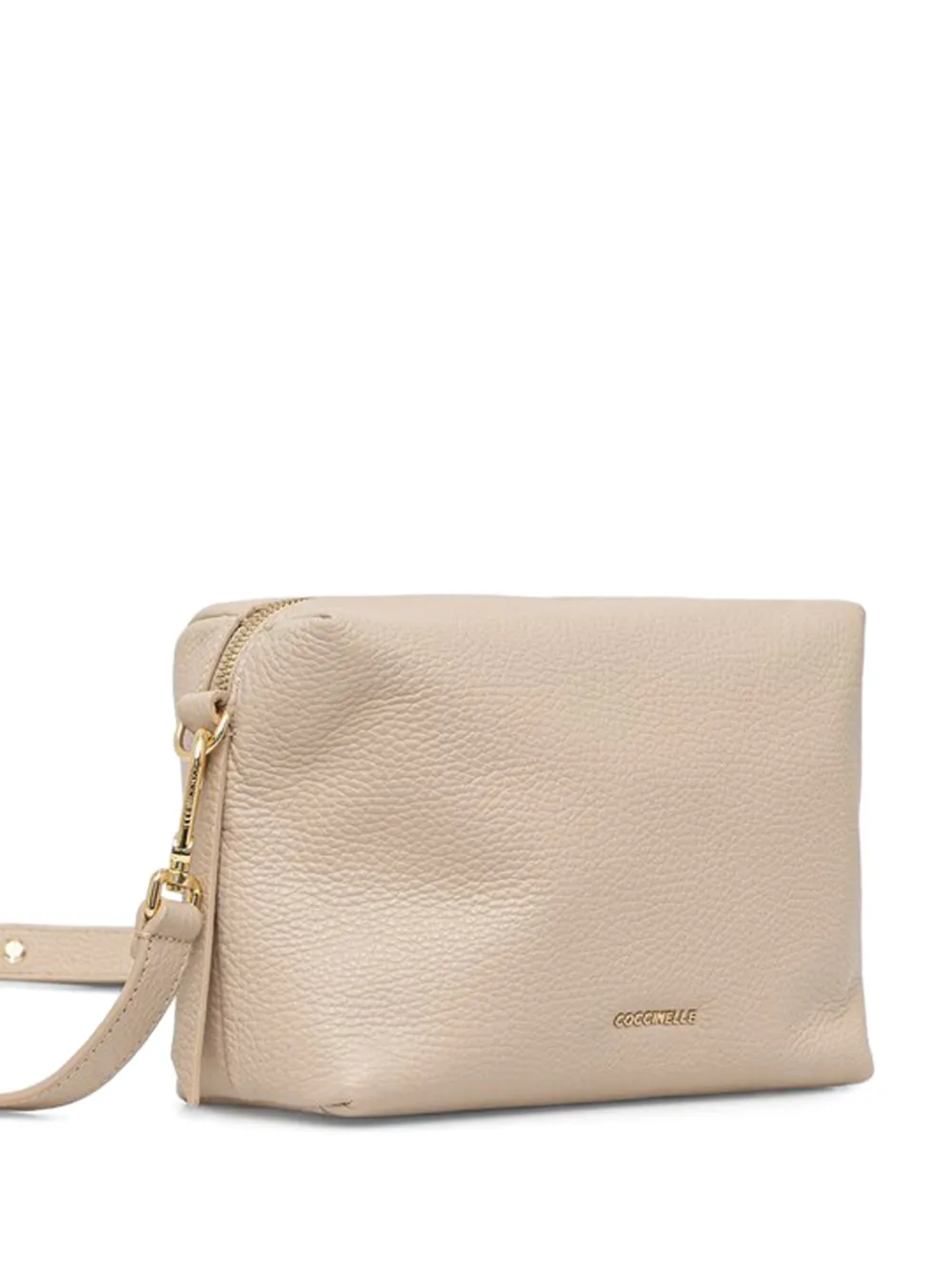Coccinelle Kleine Nory leren crossbodytas Beige