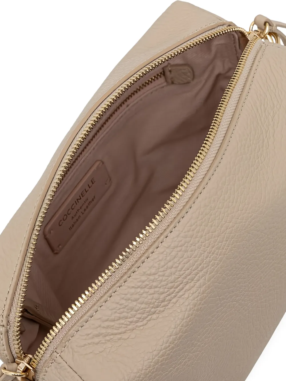 Coccinelle Kleine Nory leren crossbodytas Beige