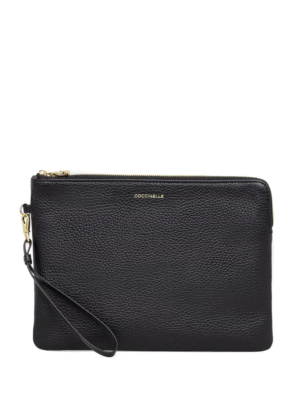 Coccinelle large Alias leather clutch bag - Nero